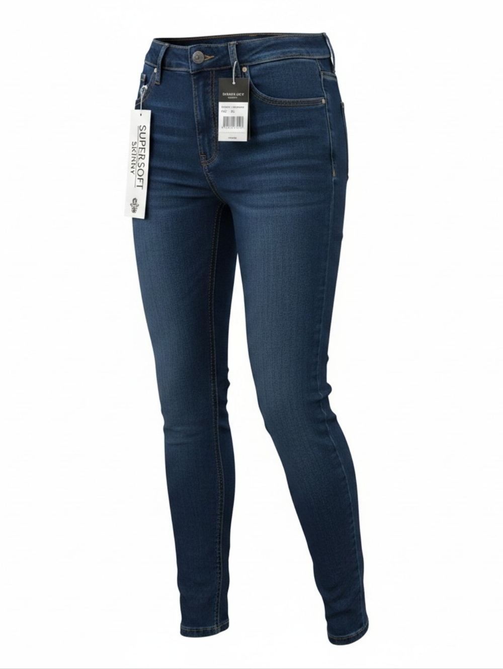 BAMBOO SuperSoft Skinny Jeans - Dark Blue 3/4